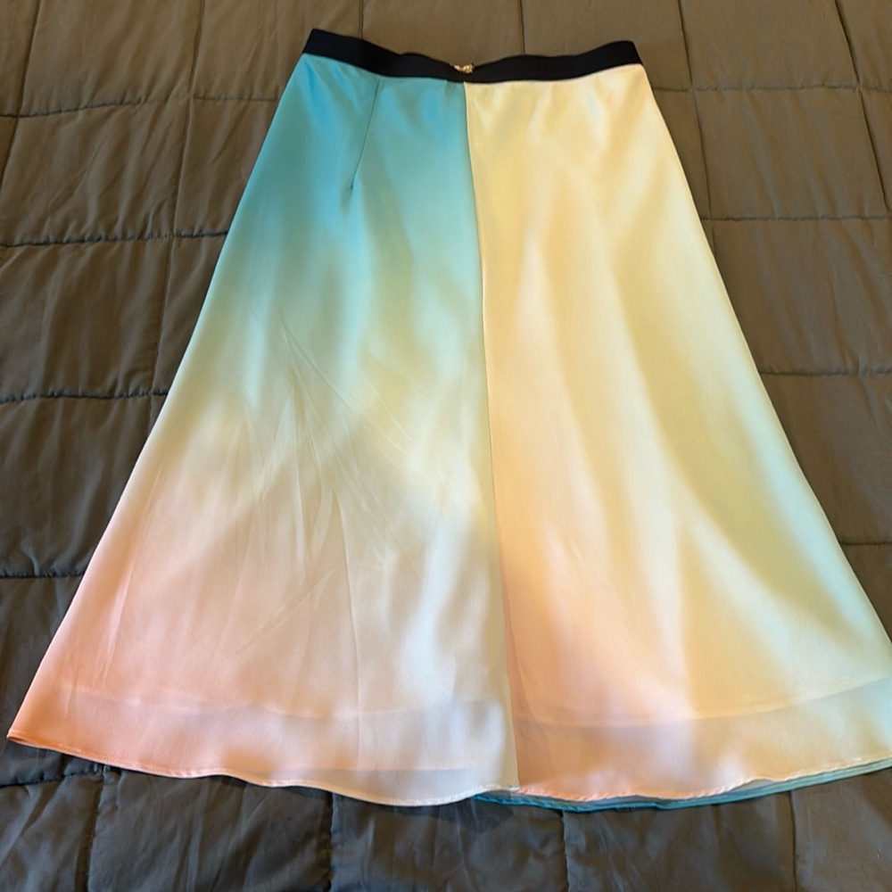 beautiful midi skirt size xs watercolor